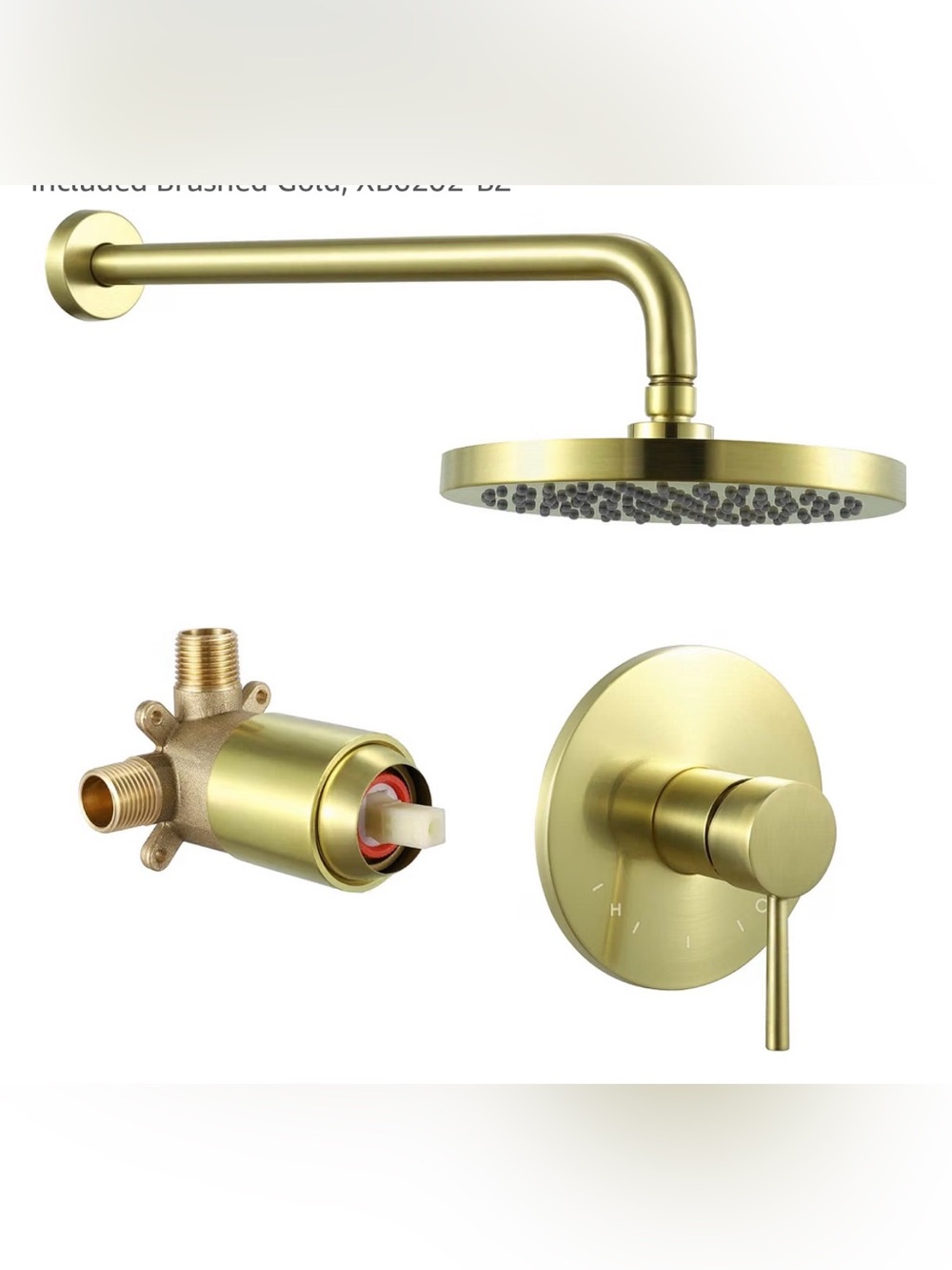 KES Rain Shower System Bathroom Shower Fixtures Rainfall Shower Head Single Func